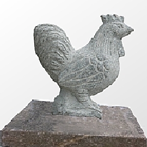 scultura di gallo